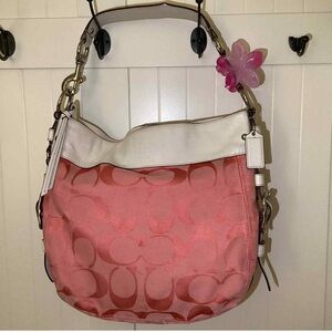 Coach Pink and White Zoe bag 🩷 open to offers